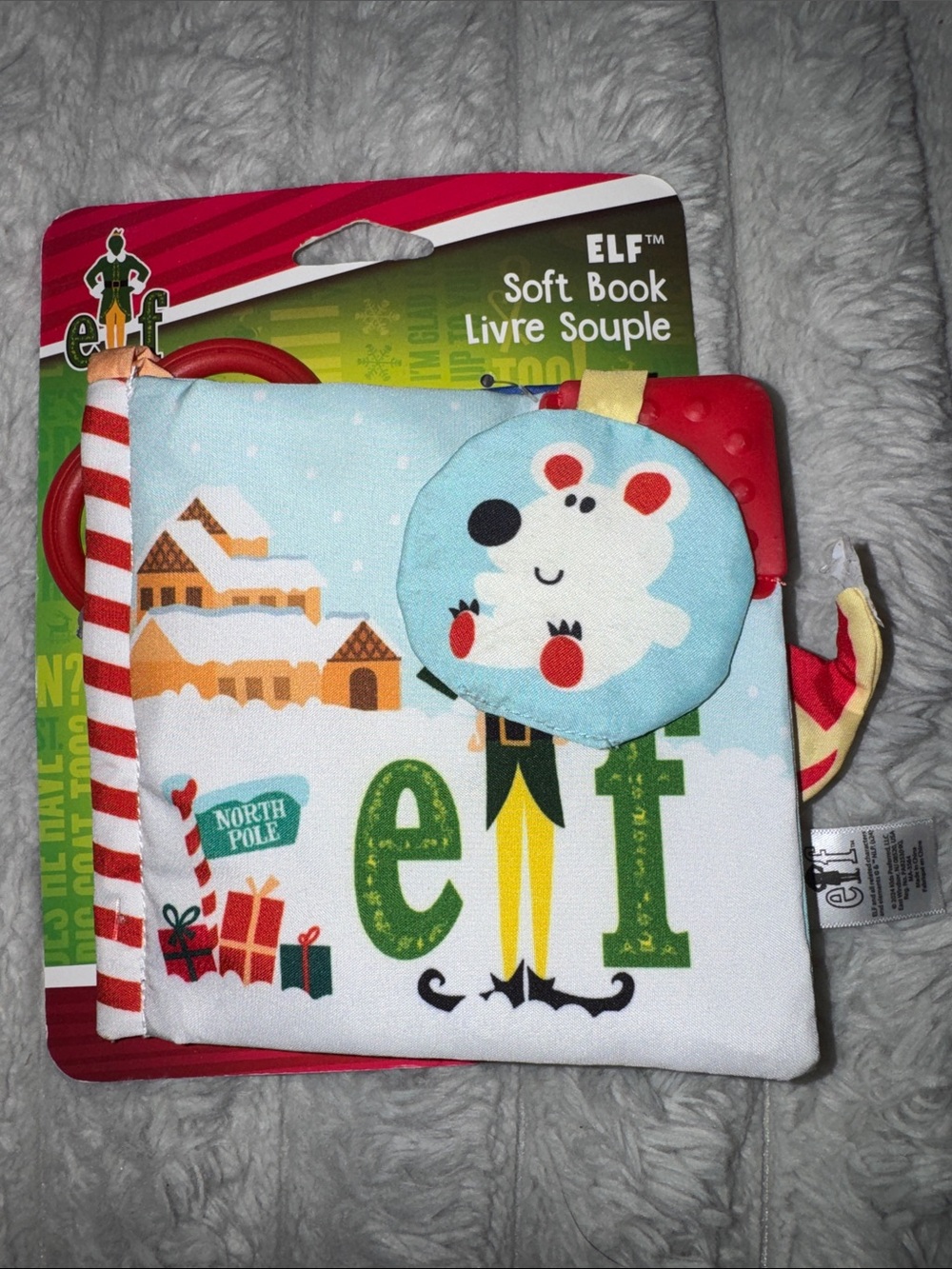 ELF Light Blue, Red and Green Soft Sensory Baby Book